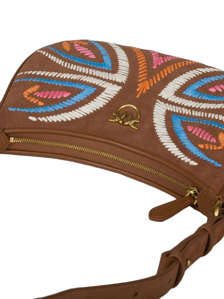 Pinko Shoulder Bag — Brown Sheep Leather