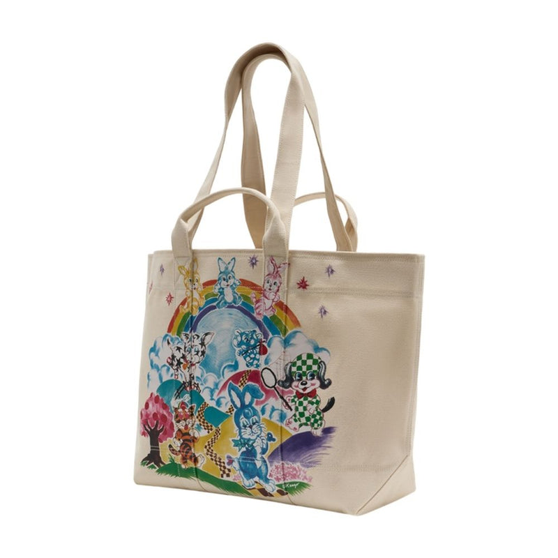 Kenzo Cotton Canvas Tote Bag — Beige