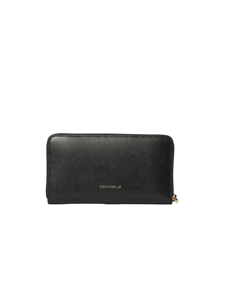 Coccinelle Calf Split Leather Wallet — Black