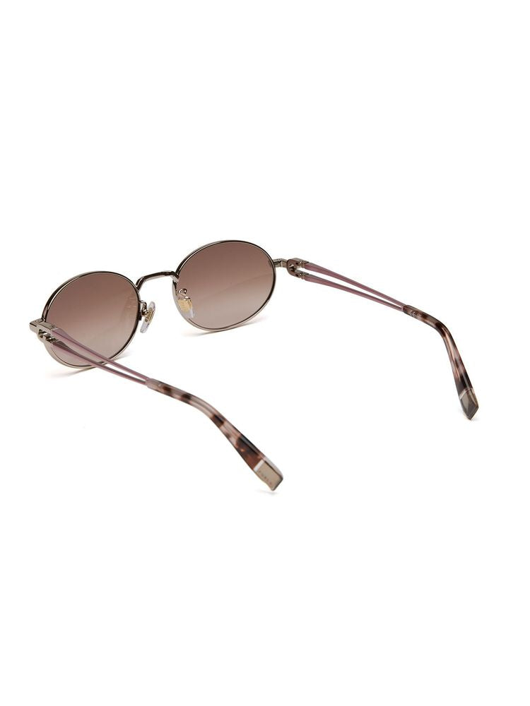 Furla Sfub30 Oval Metal Sunglasses — Gold
