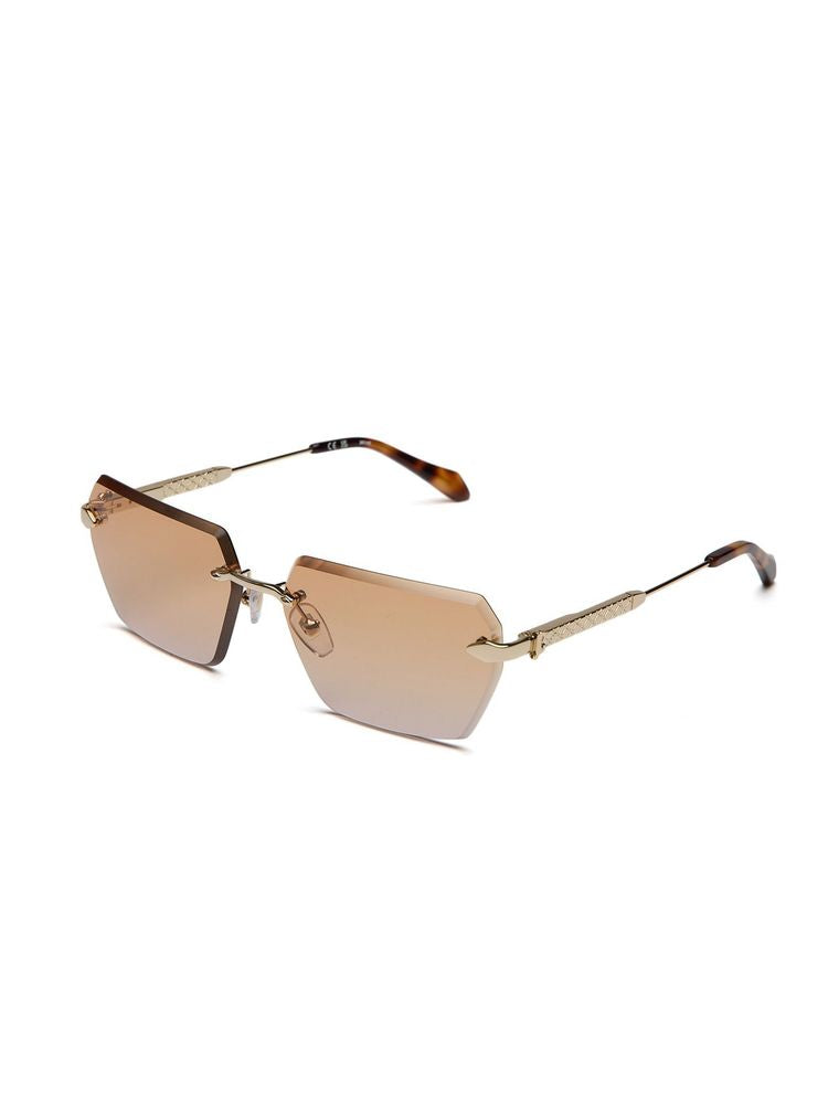 Just Cavalli Sjc110 Gradient Tinted Metal Sunglasses — Rose Gold