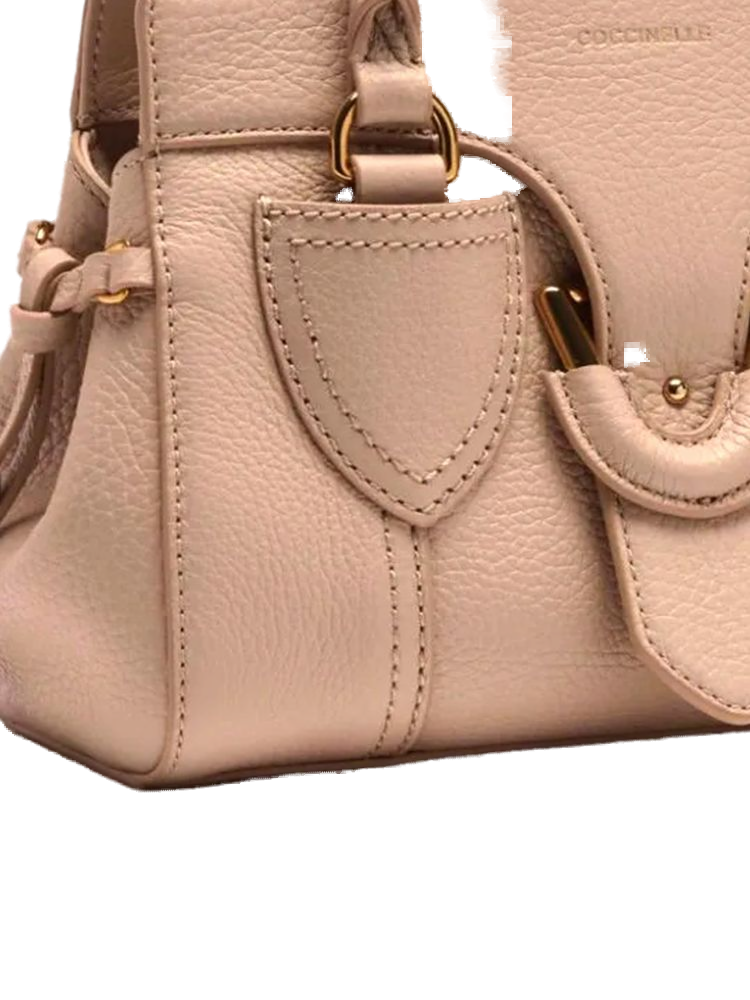 Coccinelle Top Handle Bag — Beige Cow Leather