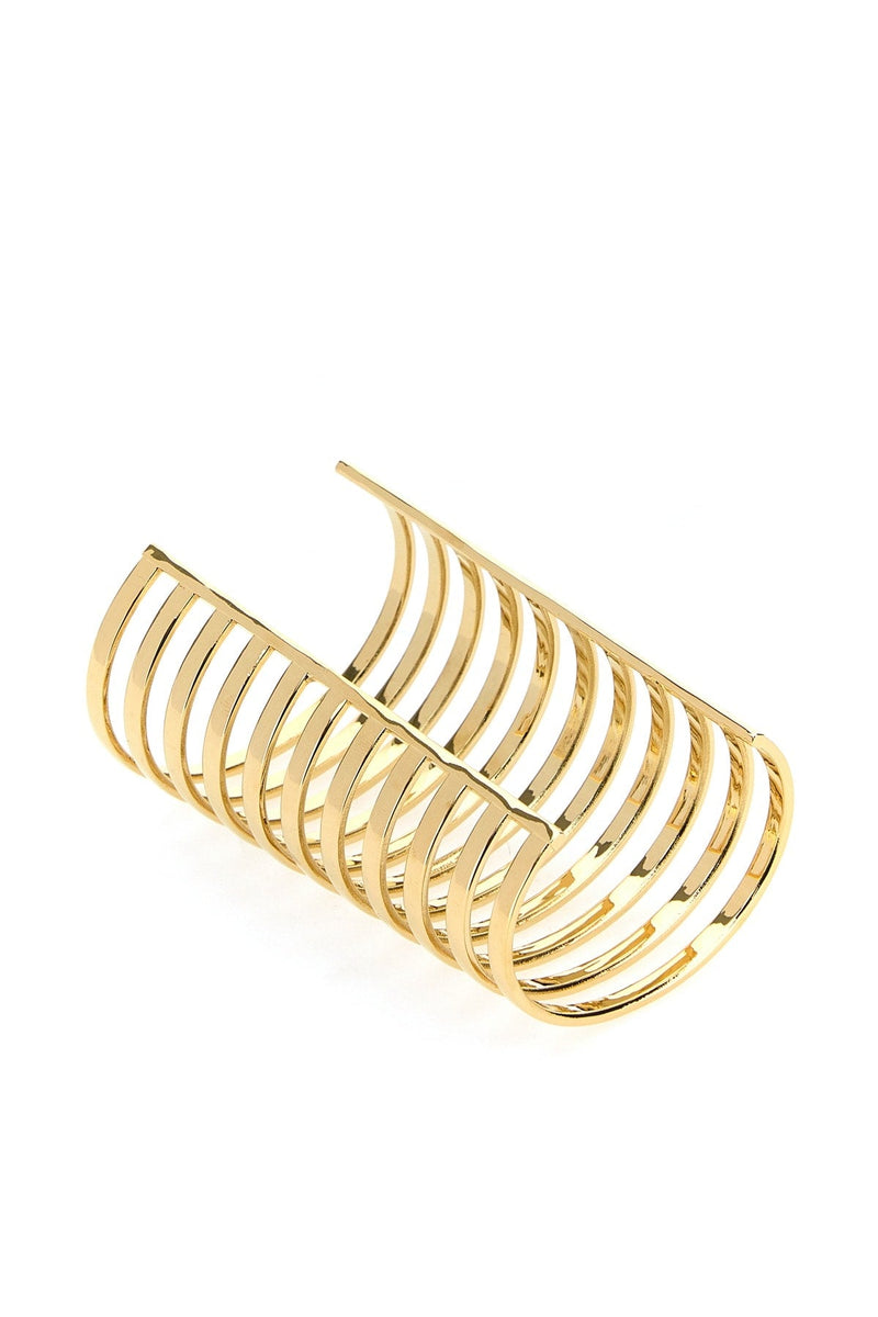 Amina Muaddi Angelica Bangle Bracelet — Gold Gold-plated Metal Bracelets