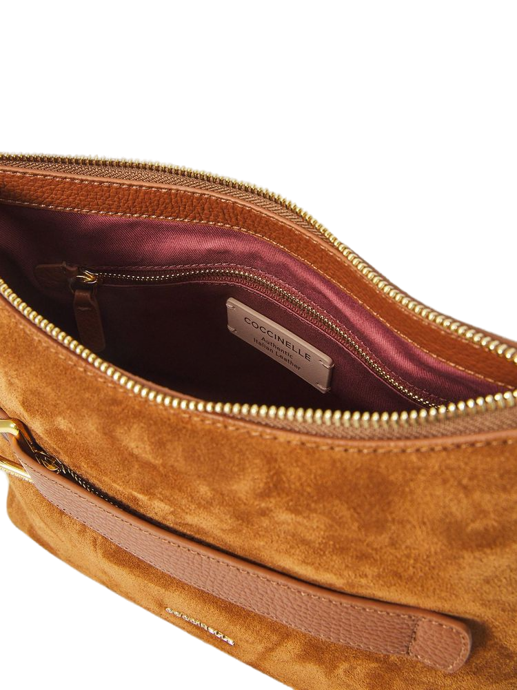 Coccinelle Gretel Shoulder Bag — Cognac Cow Leather