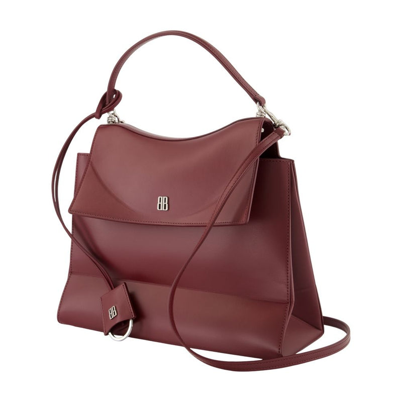 Balenciaga Nano Top Handle Bag — Burgundy Lambskin