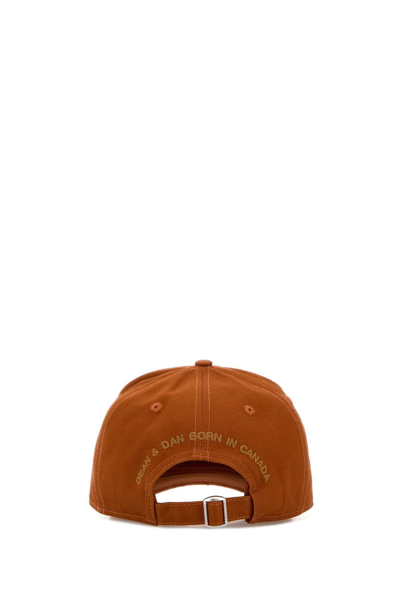Dsquared2 Bcm096305c00001 Baseball Cap — Orange Exterior: Cotton Caps