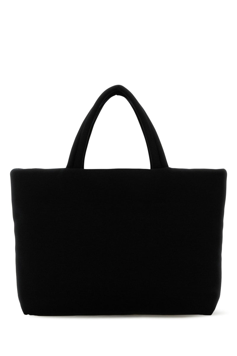Saint Laurent Quilted Terry Cloth Tote Bag — Black