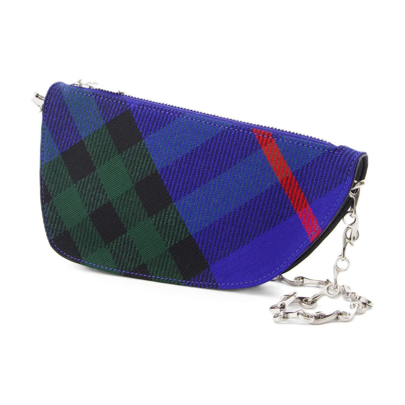 Burberry Micro Shield Wallet — Blue Synthetic