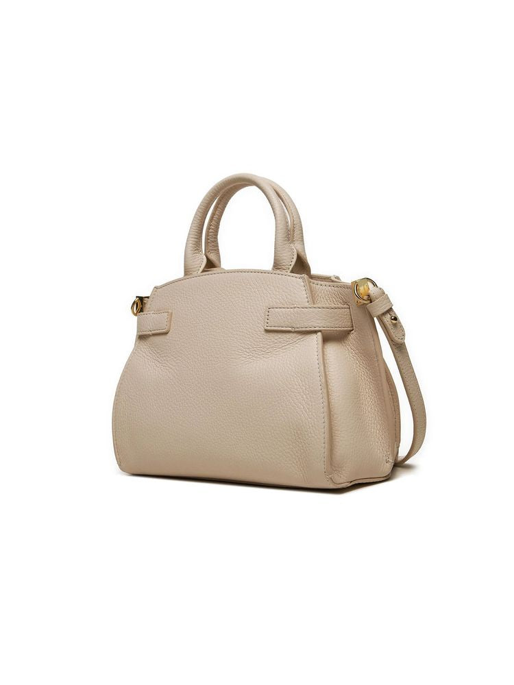 Coccinelle Kliche Shoulder Bag — Beige Cow Leather