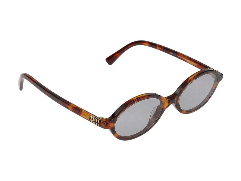 Miu Miu 0mu Oval Acetate Sunglasses — Tortoiseshell