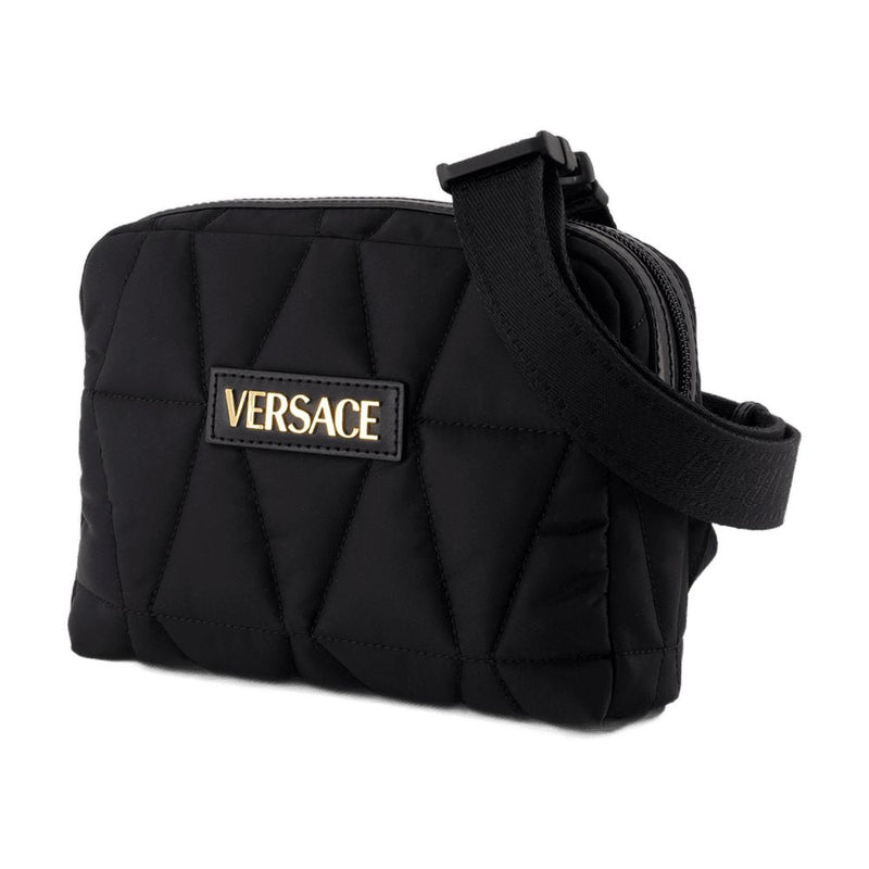 Versace Quilted Nylon Belt Bag — Black