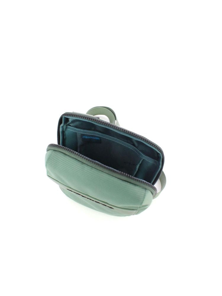 Piquadro Recycled Polyester Mini Crossbody Bag — Green
