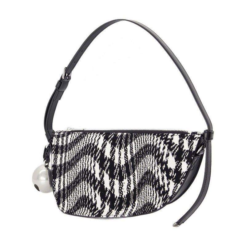 Burberry Shield Sling Shoulder Bag — Black Cotton
