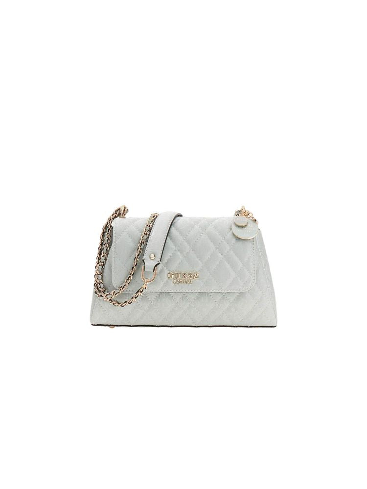 Guess Quilted Polyurethane Crossbody Bag — Green