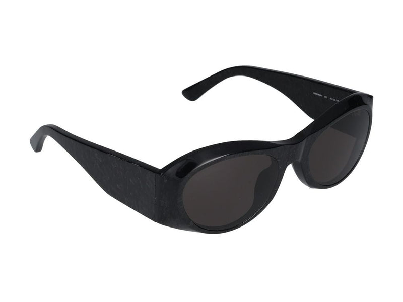 Balenciaga Bb0396sk Acetate Oval Sunglasses — Black