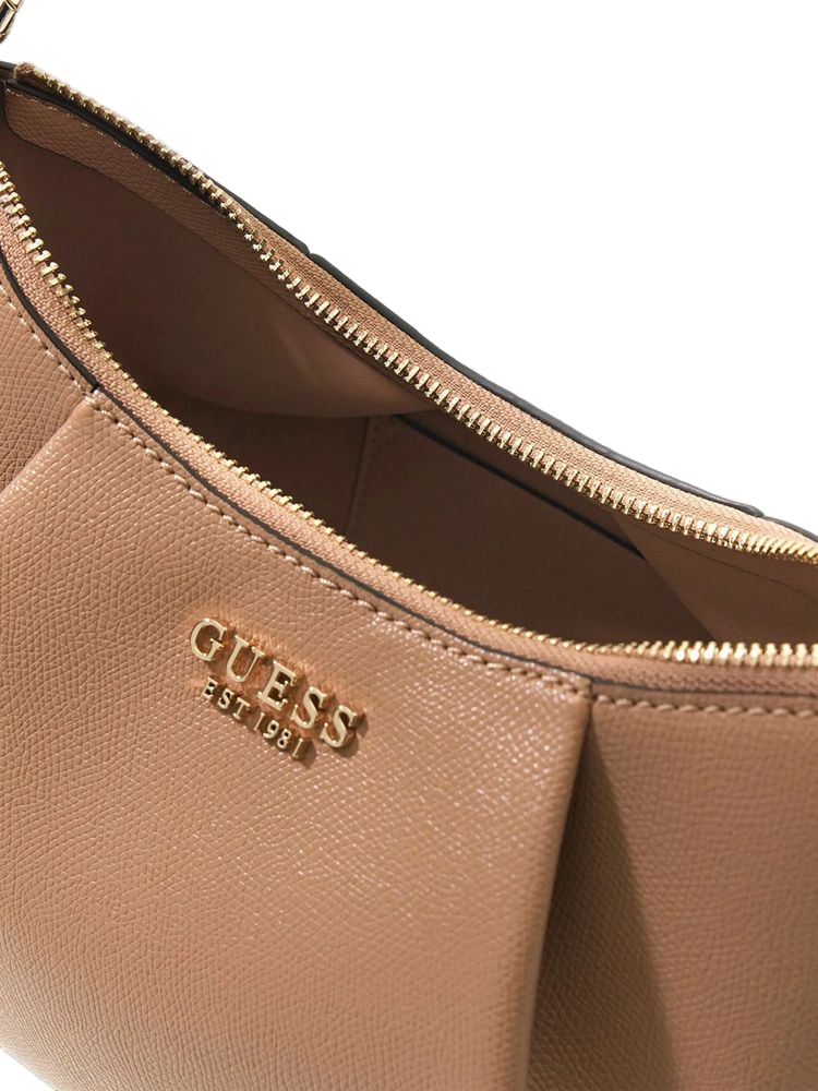Guess Amorette Shoulder Bag — Beige Polyurethane