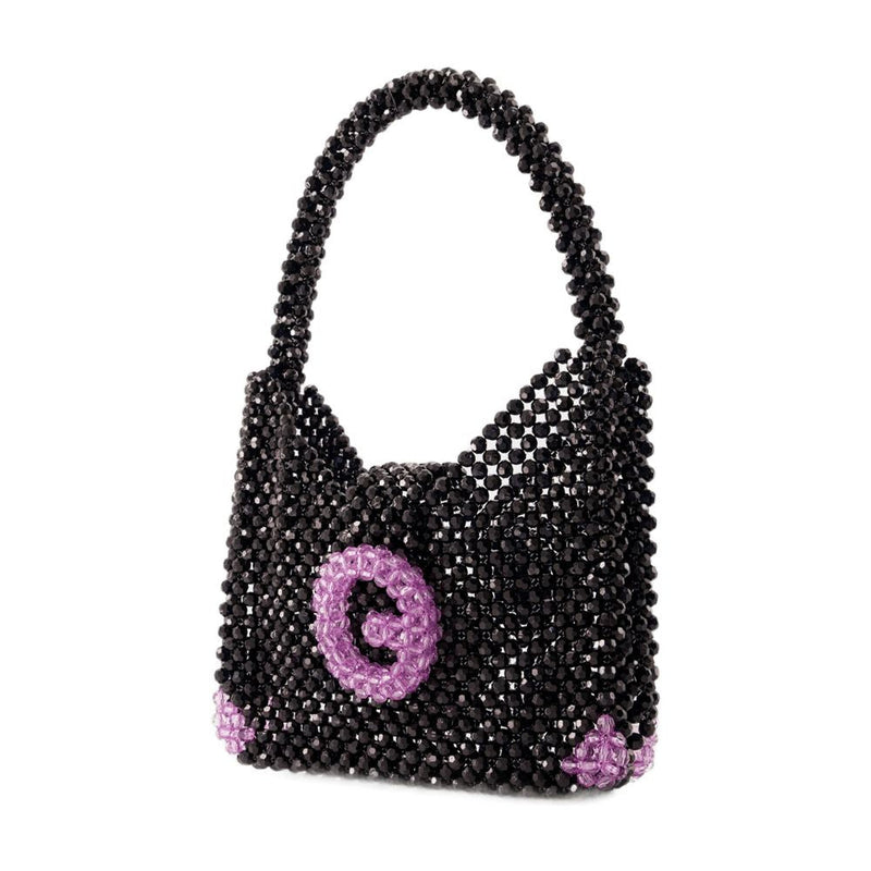 Germanier Beaded Hobo Bag — Black Others