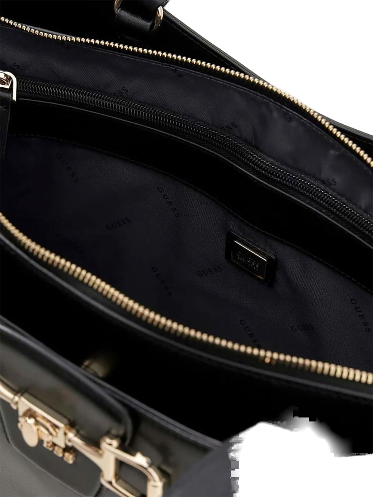 Guess Polyurethane Tote Bag — Black