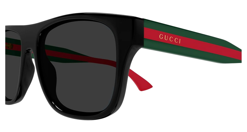 Gucci Gg2119s Web-Striped Acetate Sunglasses — Black