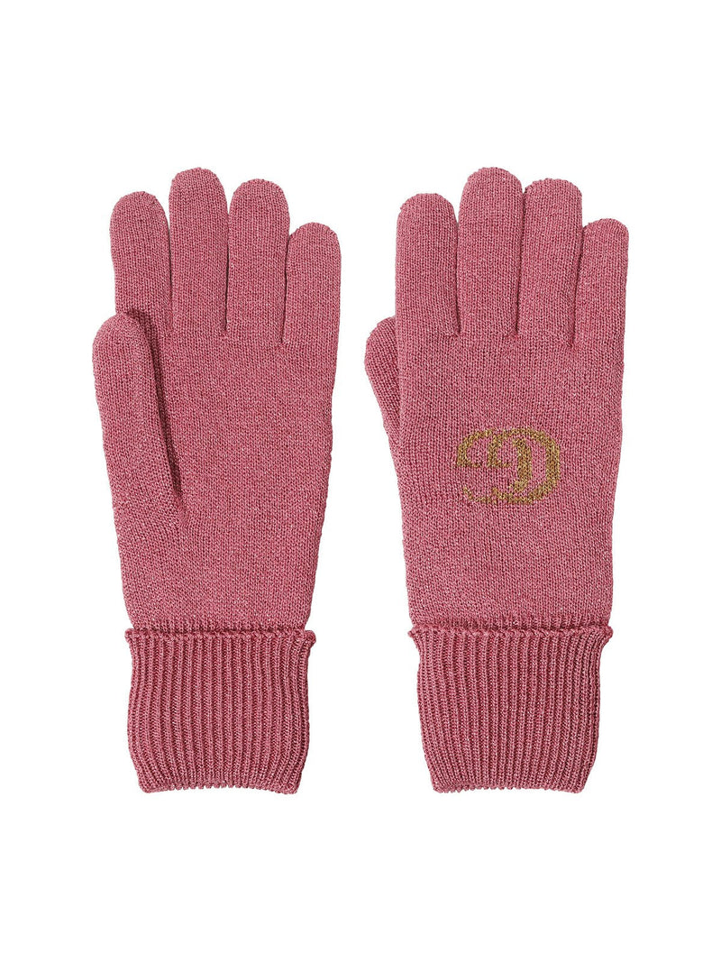 Gucci Gg Monogram Lurex Gloves — Pink Viscose