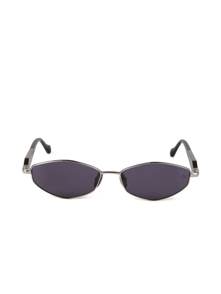 Ana Hickmann Ah3353 Metal Oval Sunglasses — Silver