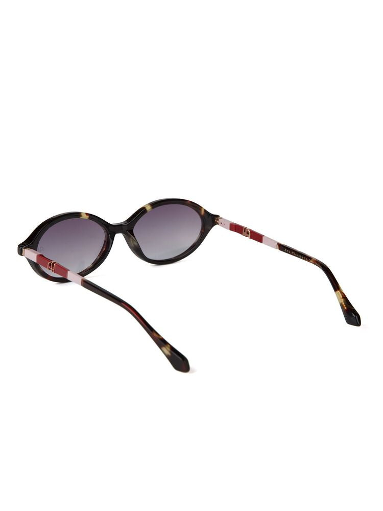 Ana Hickmann Ah9539 Oval Cat-Eye Acetate Sunglasses — Tortoise