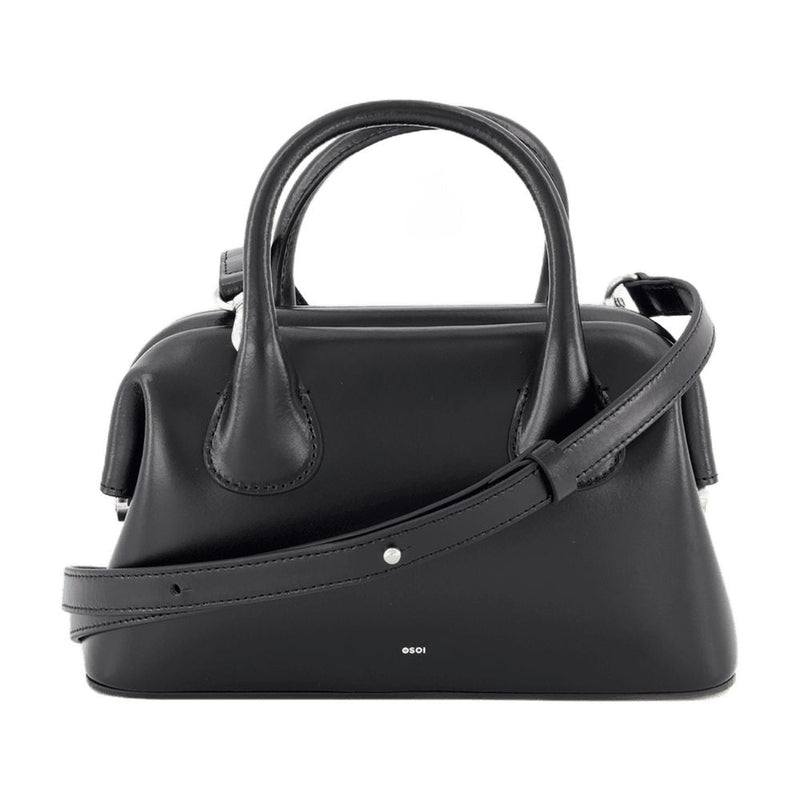 Osoi Boat Mini Top Handle Bag — Black Cowhide
