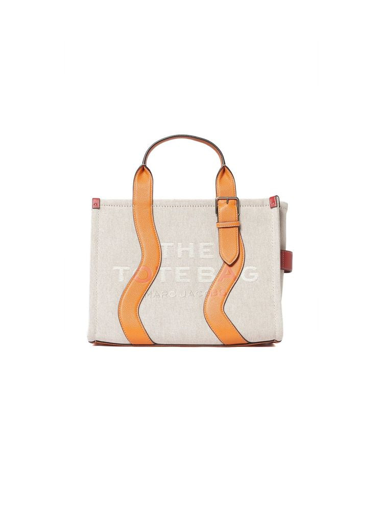 Marc Jacobs Canvas & Leather Tote Bag — Beige Cotton