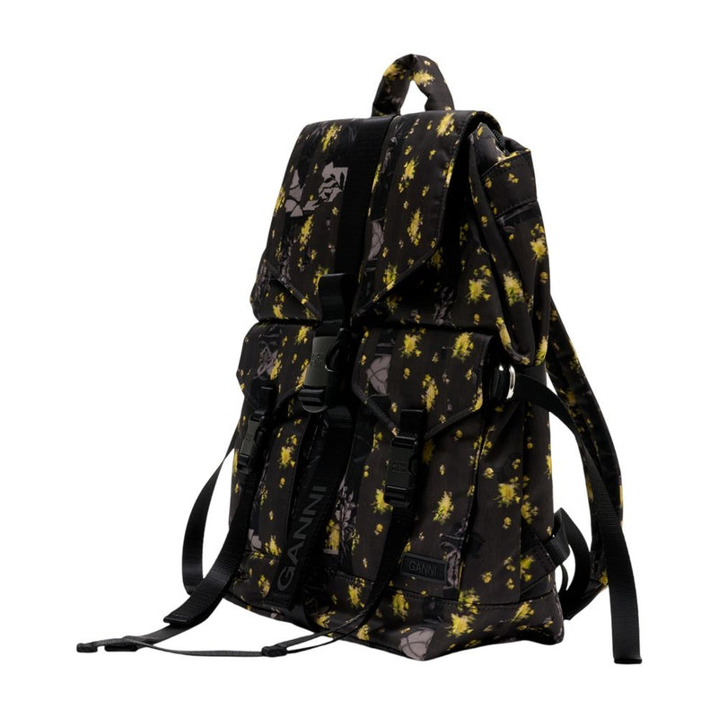 Ganni Re Tech Backpack — Black Synthetic