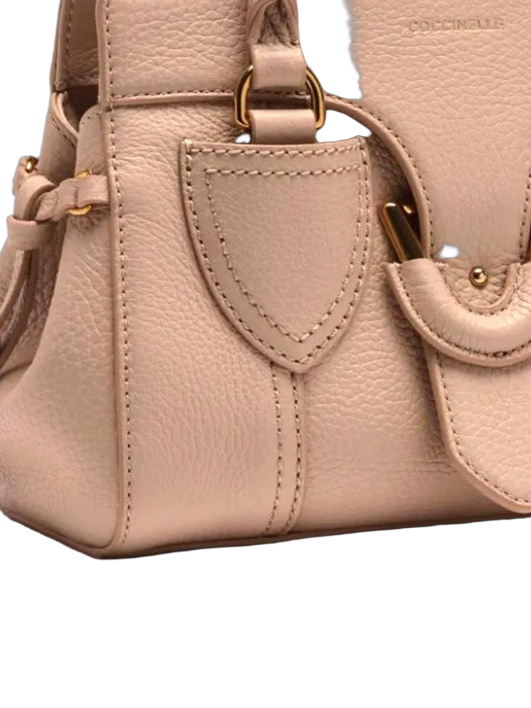 Coccinelle York Top Handle Bag — Beige Cow Leather