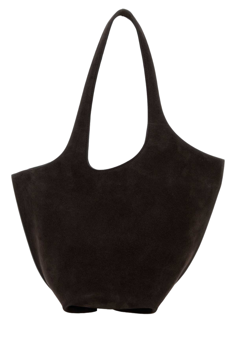 The Attico Suede Shoulder Bag — Brown