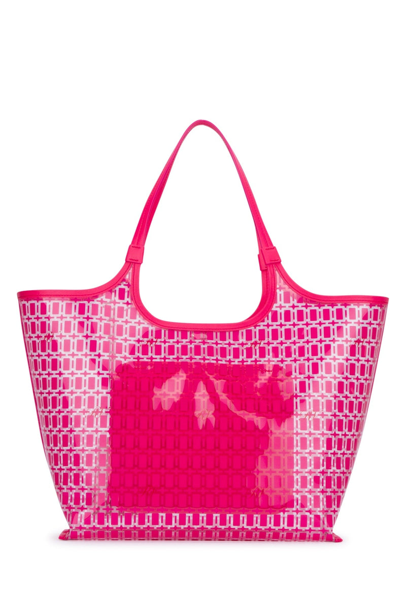 Roger Vivier Geometric Jacquard Tote Bag — Pink
