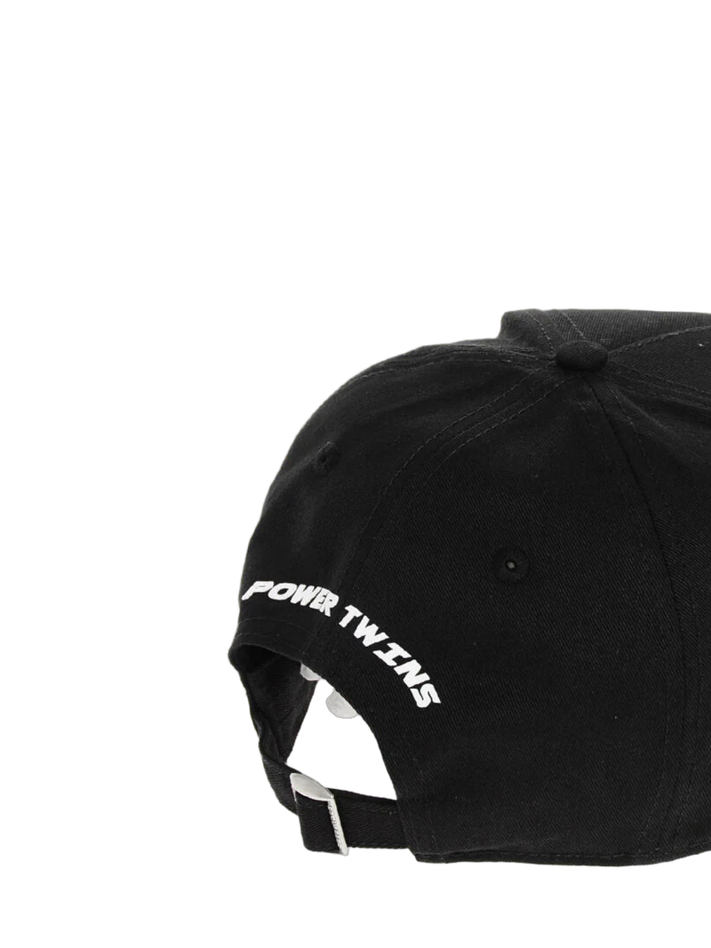 Dsquared2 Bcw010805c000012124 Logo-Embroidered Baseball Cap — Black Cotton Caps