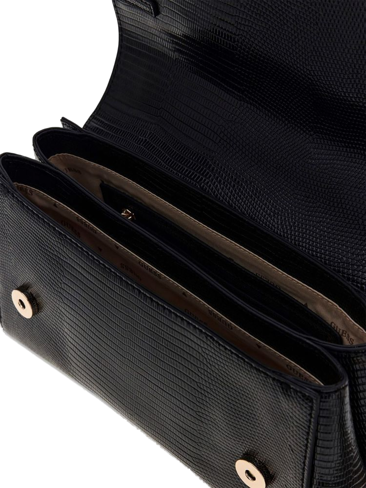 Guess Leona Crossbody Bag — Black Polyurethane