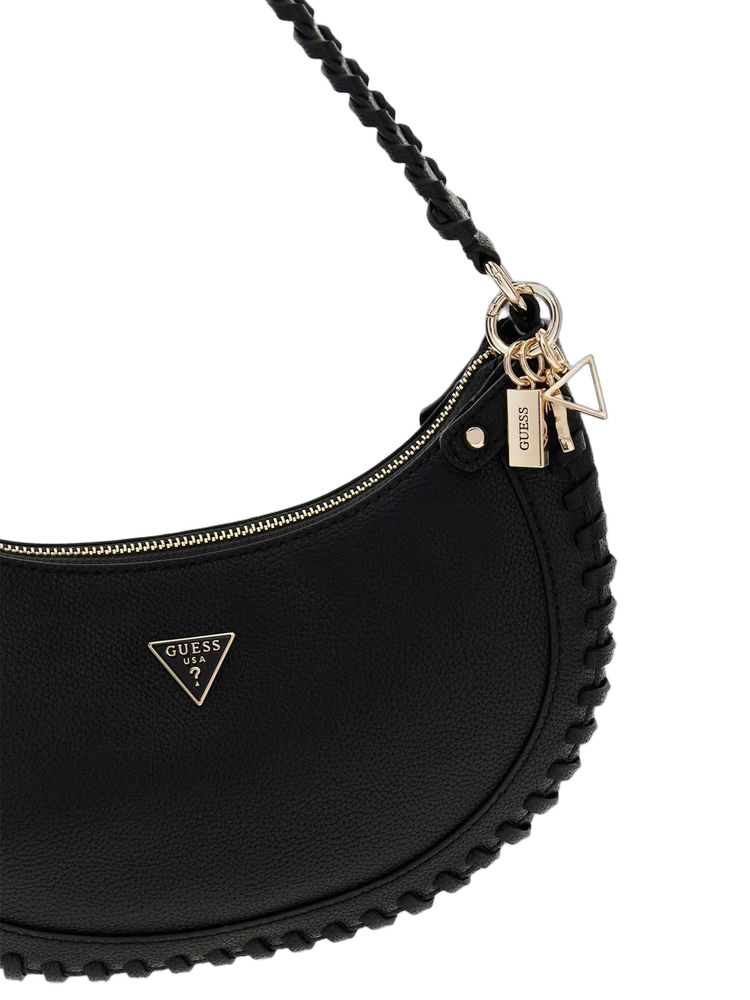 Guess Petra Shoulder Bag — Black Polyurethane