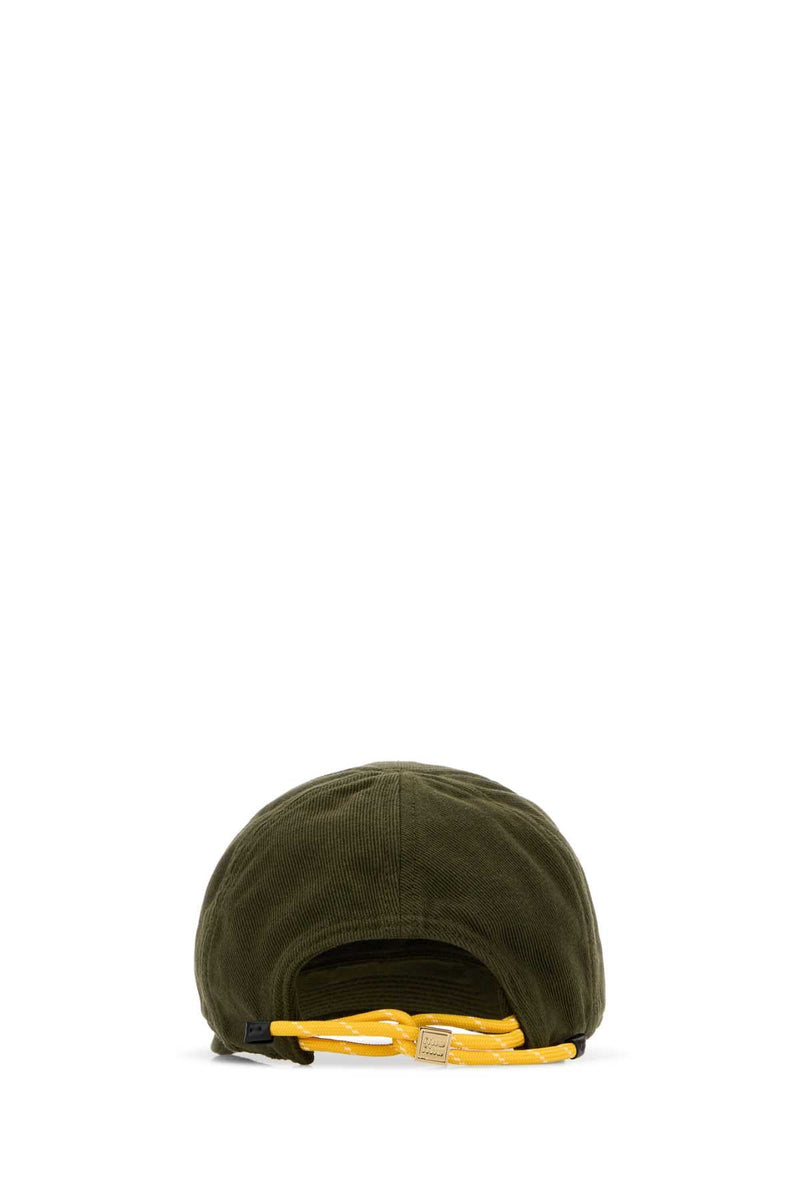 Miu Miu Hat Logo-Embroidered Cotton Baseball Cap — Green Caps