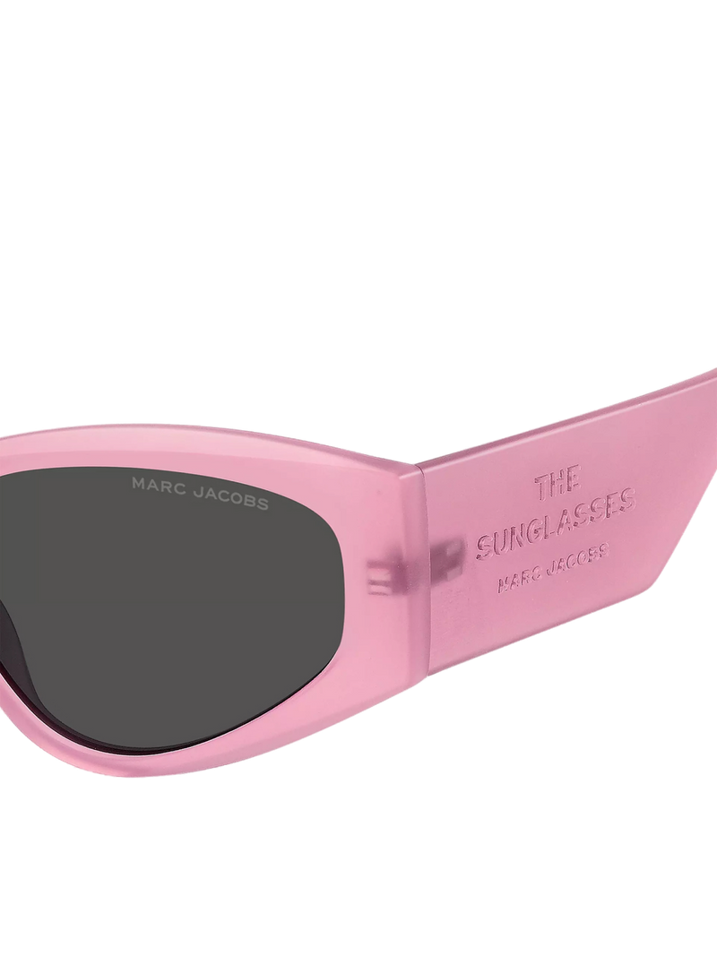 Marc Jacobs 803splgy Logo Cat-Eye Sunglasses — Pink Acetate