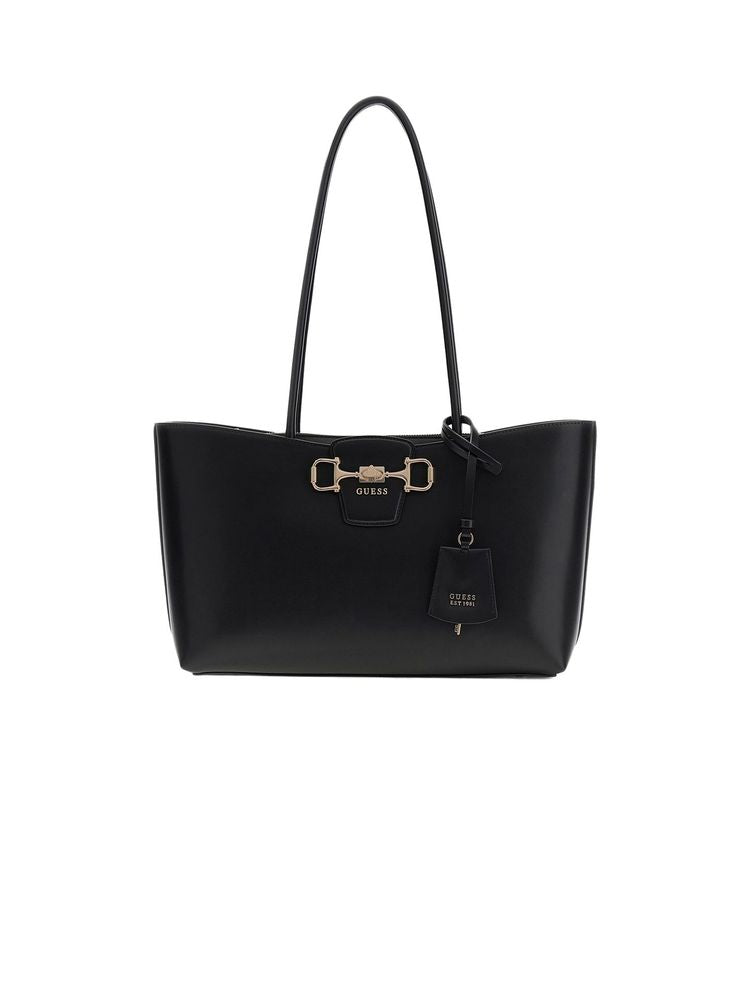 Guess Tote Bag — Black Polyurethane