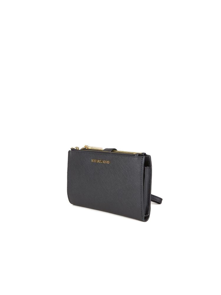 Michael Kors Wristlet Wallet — Black Leather