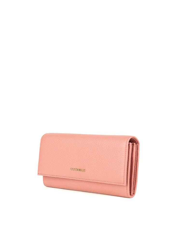 Coccinelle Camelia Wallet — Pink Cowhide
