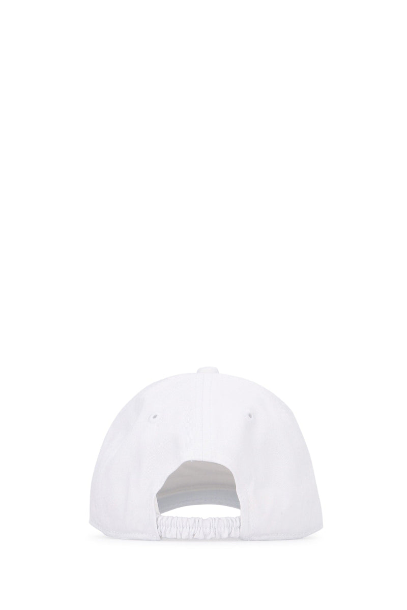 Marni Kids Mf51b Logo-Embroidered Baseball Cap — White Cotton Caps