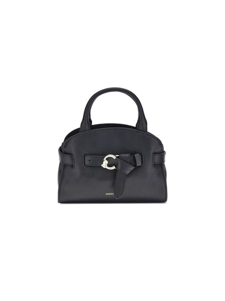 Coccinelle Smooth Cowhide Shoulder Bag — Black