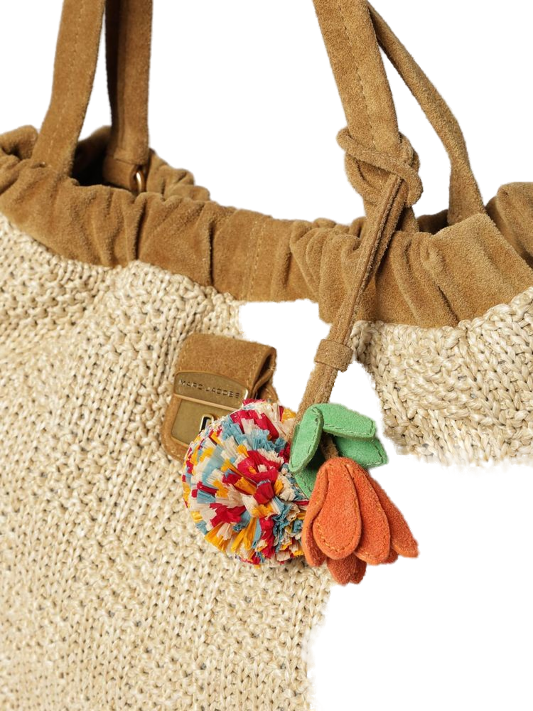 Marc Jacobs Woven Polyethylene Tote Bag — Beige