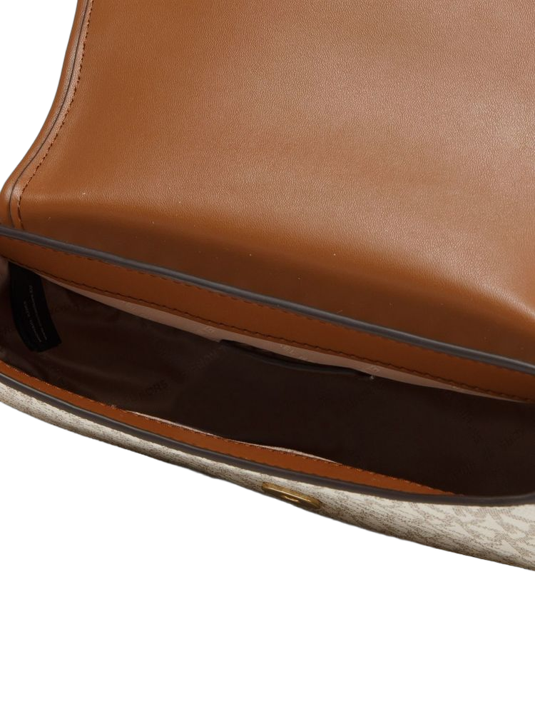 Michael Kors Crossbody Bag — Beige Polyvinyl Chloride