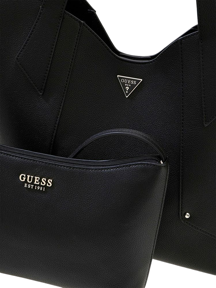 Guess Darcy Tote Bag — Black Polyurethane