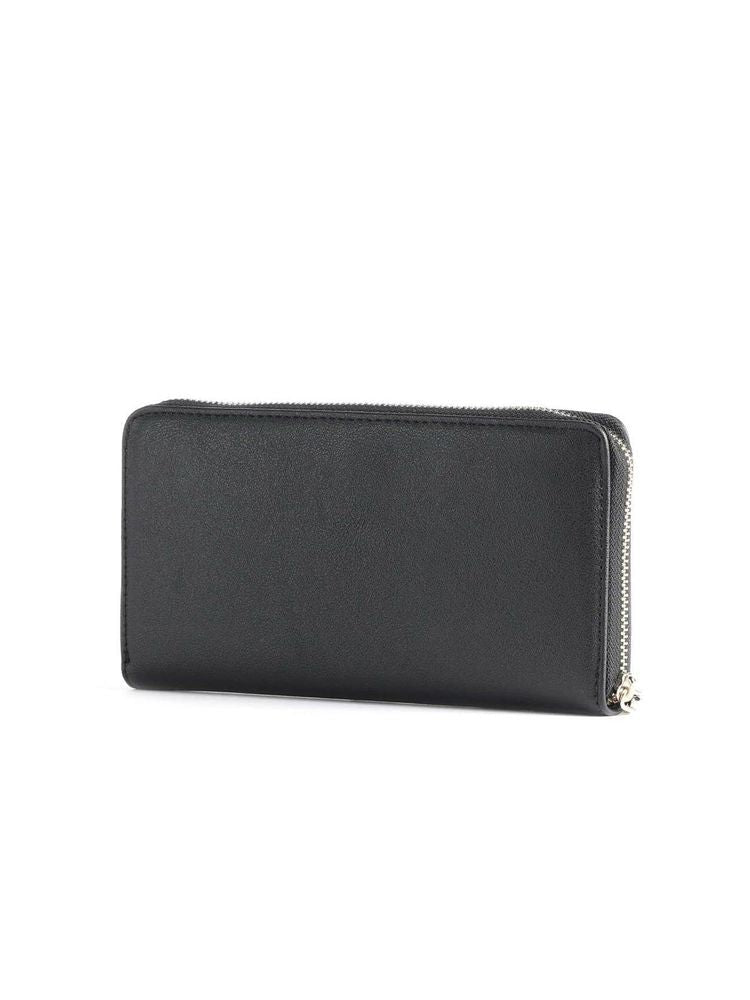 Calvin Klein Leather Continental Wallet — Black