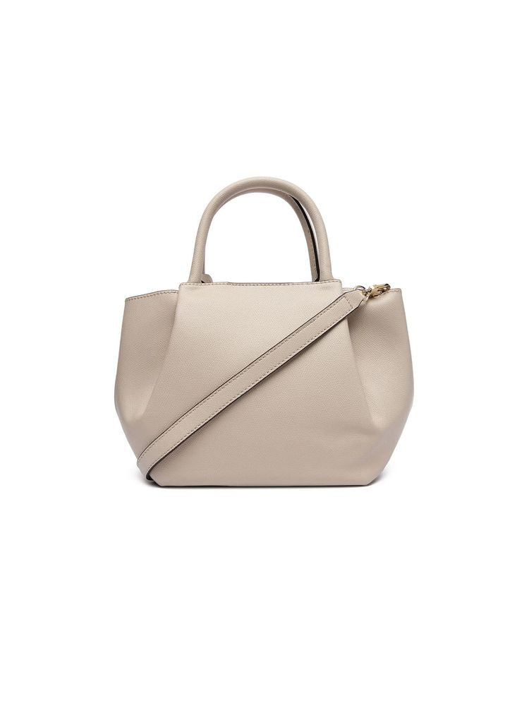 Guess Structured Polyurethane Shoulder Bag — Beige