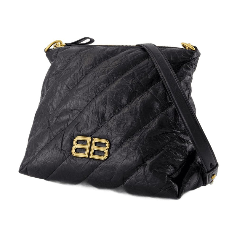 Balenciaga Quilted Calfskin Shoulder Bag — Black