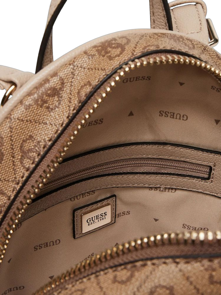 Guess Manhattan Ii Backpack — Beige Polyurethane