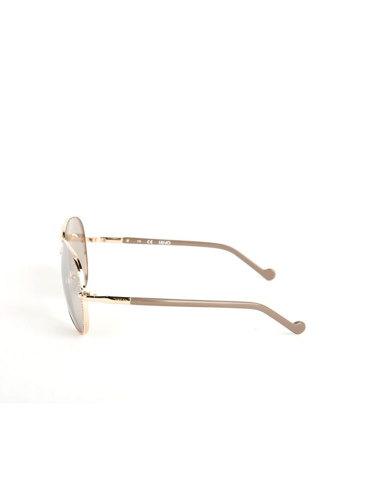 Liu Jo Lj102sr Metal Aviator Sunglasses — Gold